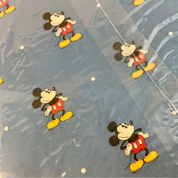 Vintage Mickey Mouse Wrapping Paper Gift Blue Disney SEALED 8.25 sq ft 90s - Picture 3 of 3